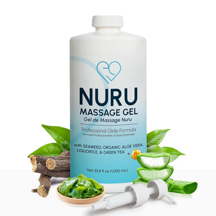 Nuru Massage Gel 1000ml Cylinder, Organic Aloe Ver