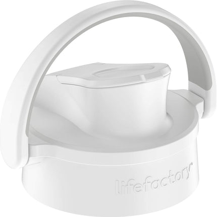 Lifefactory Active Flip Cap Accessory for 12-Ounce, 16-Ounce, and 22-Ounce Glass Bottles, Optic White