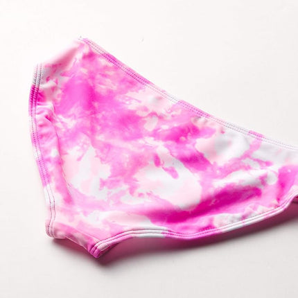 Kanu Surf - Bikini de 2 piezas, tipo cruzado, diseño de arrecife de coral para niñas, color rosa espuma marina, talla 10