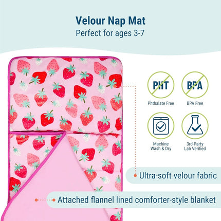 Alfombrilla de peluche para dormir Wildkin para niños pequeños, niños y niñas, la mejor alfombrilla de peluche para dormir para niños, perfecta para guarderías y preescolar, incluye una manta adjunta, suave y
