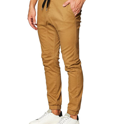 Southpole Men's Basic Stretch Twill Jogger Pants-Reg and Big & Tall Sizes, Tobacco, X-Large
