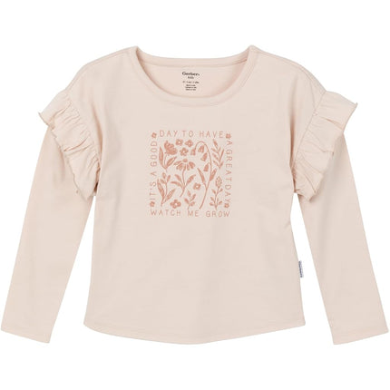 Gerber Baby Girls Juego de 3 piezas (2 tops y pantalones) para niñas pequeñas, 5T