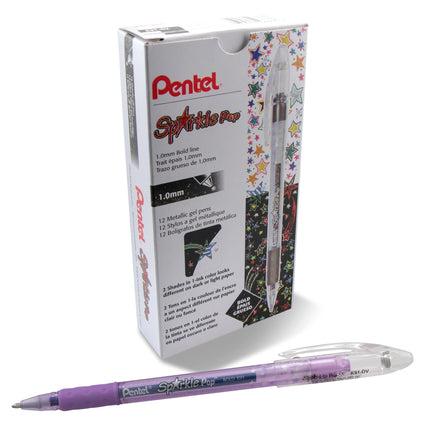 Pentel Sparkle Pop Metallic Gel Pen, (1.0mm) Bold 