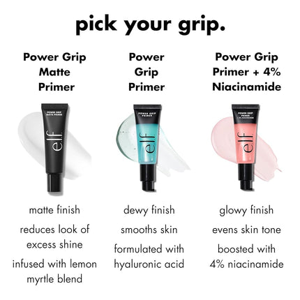 e.l.f. Power Grip Primer, Gel-Based & Hydrating Face Primer For Smoothing Skin & Gripping Makeup, Moisturizes & Primes, 0.811 Fl Oz, Clear