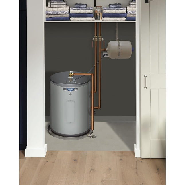 GE Point of Use Water Heater | Electric Water Heater with Adjustable Thermostat & Drain Valve | Easy Install for Instant Hot Water | 18 Gallon | 120 Volt | Stainless Steel