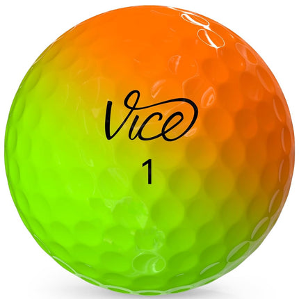 Vice Pro Plus Golf Balls (2025 Model) (Yellow/Orange Shade)