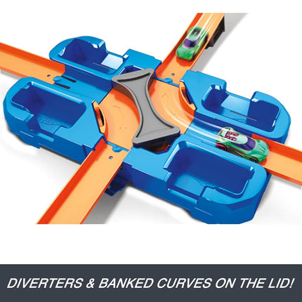 Hot Wheels Track Builder Deluxe Stunt Box & 1:64 Scale Toy Car