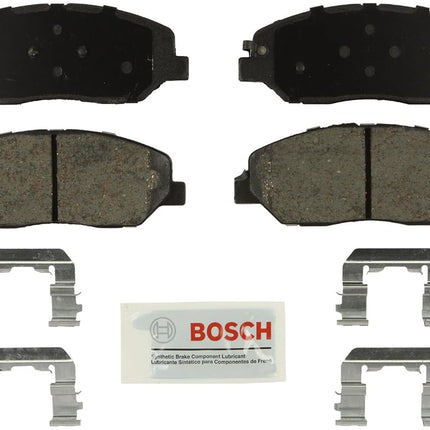 BOSCH BE1384H Blue Ceramic Disc Brake Pad Set With Hardware - Compatible With Select Hyundai Genesis; FRONT