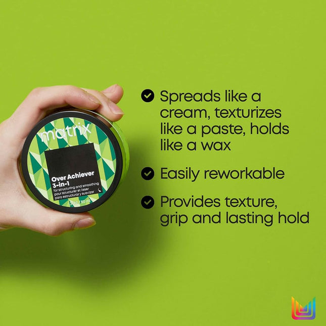 Matrix Over Achiever 3-In-1 Styling Wax, 50 mL