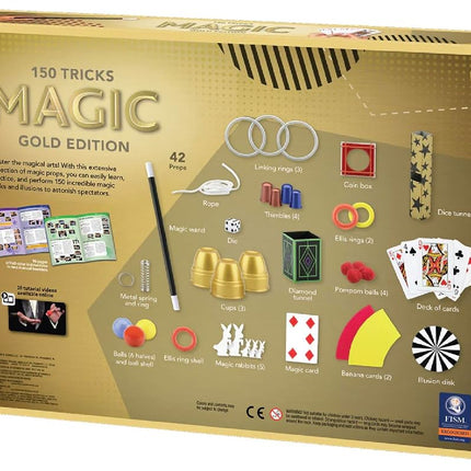Thames & Kosmos Magic: Gold Edition, Kit to Learn 150 Magic Tricks, Contains 42 Magic Props, Magic Set for Adults and Kids, Age 8+