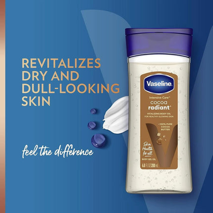 Vaseline Intensive Care Cocoa Radiant Body Gel Oil, 6.8 oz (Pack of 3)