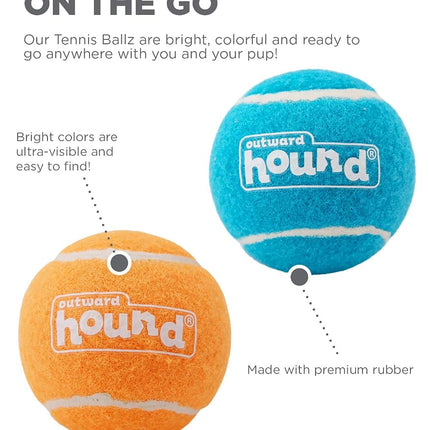 Outward Hound Tennis Ballz Fetch Dog Toy - 4 Pack