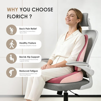 FLORICH Seat Cushion and Lumbar Support Pillow