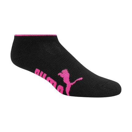 PUMA Women's Half Terry Runner Socks 6-Pack, Black/Multi Color, 9-11