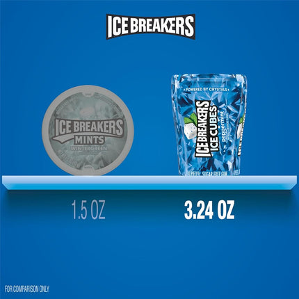 Goma de Mascar ICE BREAKERS ICE CUBES, Menta sin Azúcar, 40 unidades (Paquete de 4)