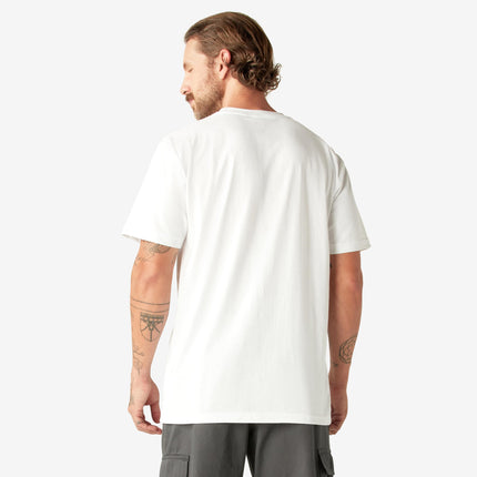 Dickies Camiseta de manga corta de cuello redondo de peso pesado para hombre, talla grande, blanco, 3X-Large Tall