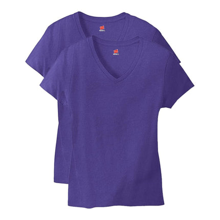 Hanes womensOS04V2Short Sleeve V-Neck T-Shirt Shor