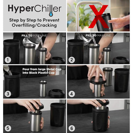 HyperChiller HC1 Patented Iced Coffee/Beverage Cooler, New, Improved,Stronger and More Durable! Ready in One Minute, Reusable for Iced Tea, Wine, Spirits, Alcohol, Juice, 12.5 Oz, Mint
