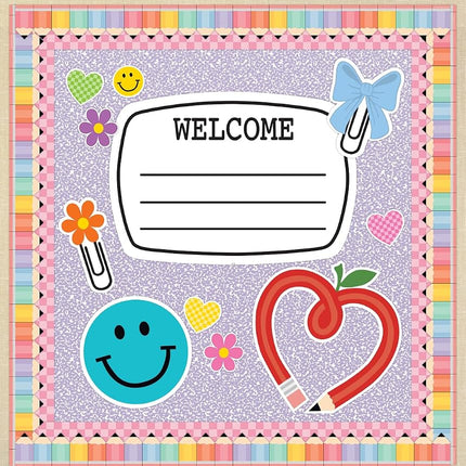 Teacher Created Resources Cool for School Pink Checkered Border - 50 Feet - Decorative Bulletin Boards, Walls, Desks, Windows, Doors, Lockers, Schools, Classrooms, Home School and