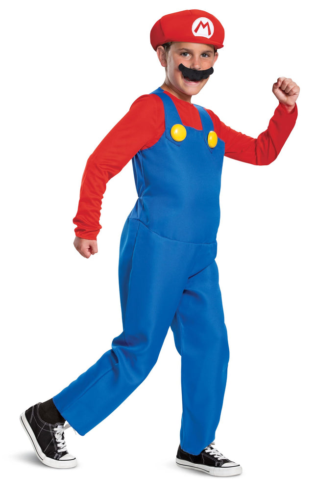 Déguisement officiel de luxe Nintendo Super Mario pour enfants, tenue de déguisement Mario pour garçons, Halloween, anniversaire, Semaine du livre, costume Mario Bros pour enfants, petite taille