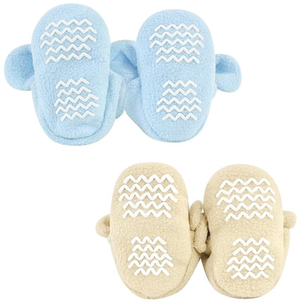 Hudson Baby Unisex-Child Cozy Fleece Booties Winter Accessory Set, Elephant Giraffe, 12-18 Months Infant