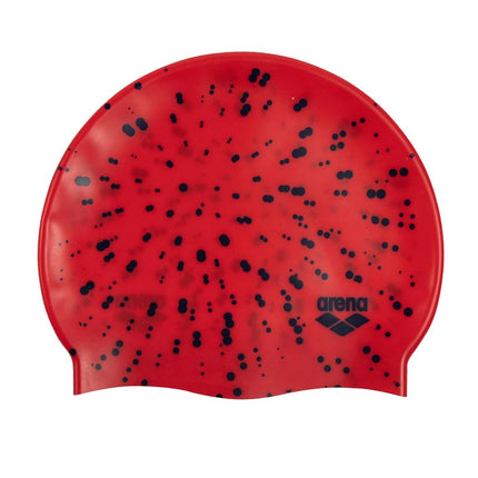 Arena Unisex Junior Print Swim Cap for Boys and Girls, 100% Silicone, One Size, Dots