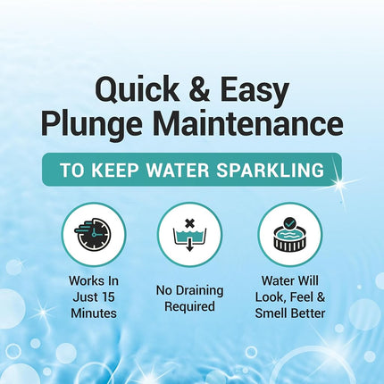 Bio Ouster 3in1 Weekly Cold Plunge Water Treatment - Cold Plunge Cleaner, Clarifier, Softener - Water Stabilizer for Cold Plunge, Ice Bath Cleaner, Cold Plunge Accessories, Ice Bath Accessories (32oz)
