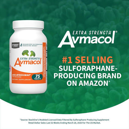 Nutramax Avmacol Extra Strength Sulforaphane Producing Supplement, 75 Tabs