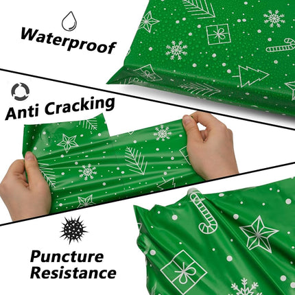 Poly Mailers 10x13 Inch, 100 Pack, Christmas Self-Seal Shipping Bags