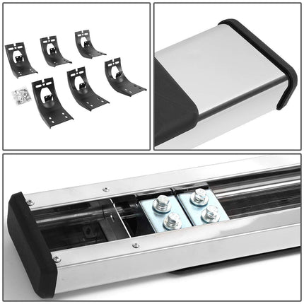 DNA Motoring STEPB-ZTL-8175-SS Estribos planos de acero inoxidable de 5 pulgadas, aptos para Ram 1500 Crew Cab 11-18