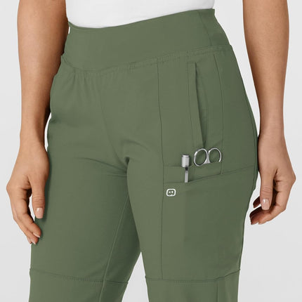 WonderWink W123 Women's 5555 Comfort Waist Jogger Pant, Olive, XX-Small Petite