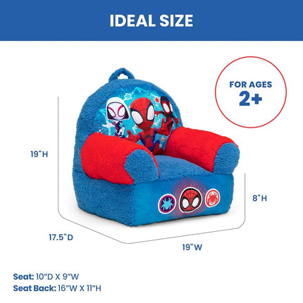 Delta Children - Spidey and His Amazing Friends Cozee Buddy Kids Chair, Blue
