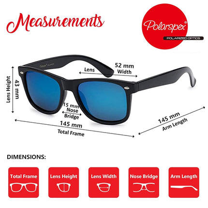 Gafas de sol PolarSpex para hombre - Gafas de sol retro para hombre, gafas de sol polarizadas para mujer - Gafas de sol geniales para conducir, pescar, turquesa | Ahumado, L
