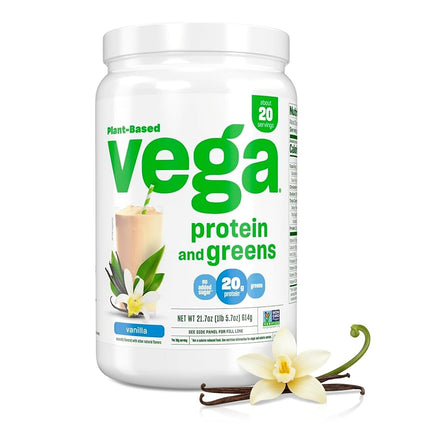 Vega Protein & Greens, Vanilla, 1.35 lb, 21 Servin