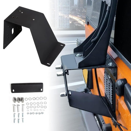 ECOTRIC Tire Carrier Mount Textured Black Heavy Duty for 1987-1995 Wrangler YJ, 1997-2006 Jeep Wrangler TJ, and 2004-2006 Wrangler LJ