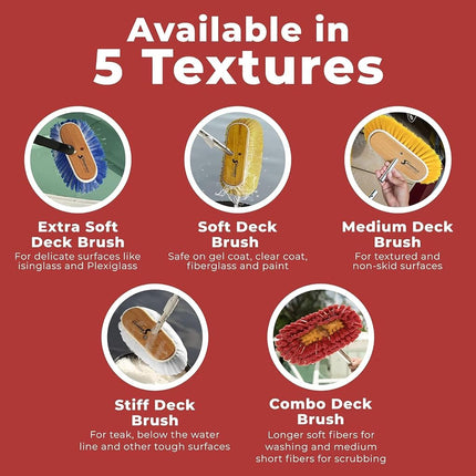 Shurhold 985 10" Deck Brush with Medium Yellow Polystyrene Bristles