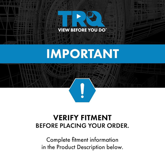 TRQ Rear Left Exterior Door Handle Black Drivers Side