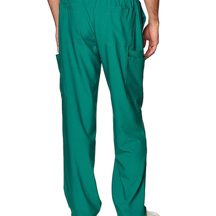 WonderWink Men's Flat Front Cargo Pant, Hunter, 2X Tall