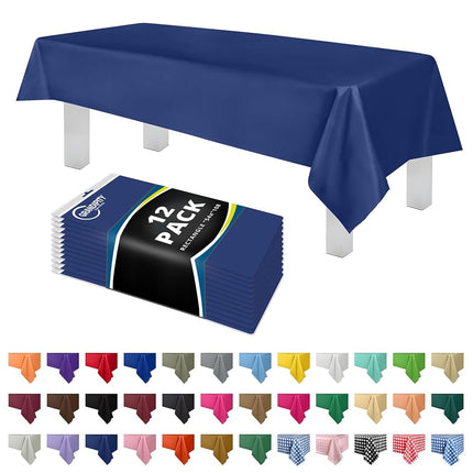 Navy Blue 12 Pack Premium Disposable Plastic Table