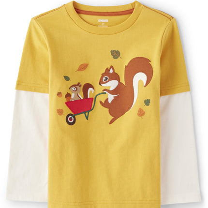 Gymboree Boys and Toddler Embroidered Graphic Long