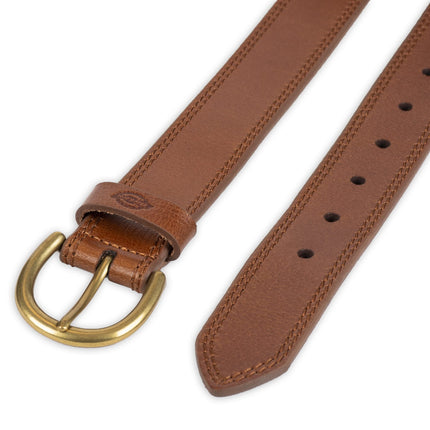 Dickies Women's Casual Leather Belt, Solid Cognac, 2X
