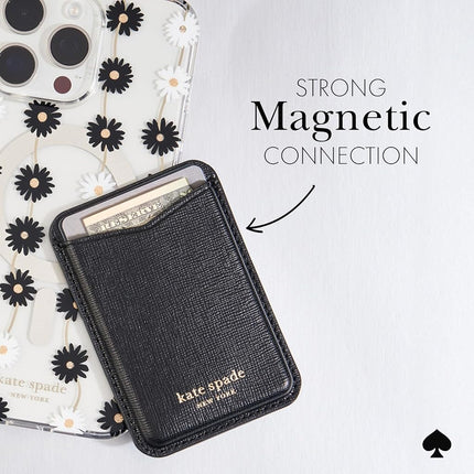 Kate Spade New York Magnetic Wallet/Card Holder - Compatible with MagSafe Phones and Cases - Black