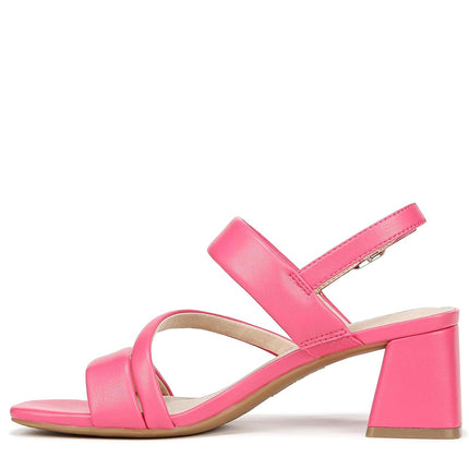 LifeStride Women's Celia Slingback Strappy Dress Sandals Heeled, French Pink, 6.5