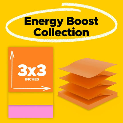 Post-it Super Sticky Pop-Up Notes, Rio De Janeiro Collection, 90 Sheets/Pad (R330-18SSAUCP)