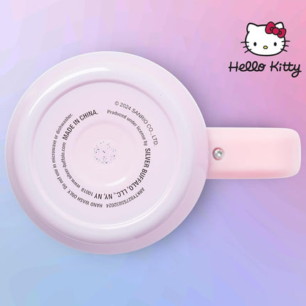 Silver Buffalo Hello Kitty Holiday Outfit Snowflakes Red Bow Dress Color Option 40oz Stainless Steel Tumbler w Handle