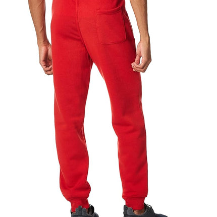Southpole Men's 1570 Basic Active Fleece Jogger Sweatpants, Red, Medium