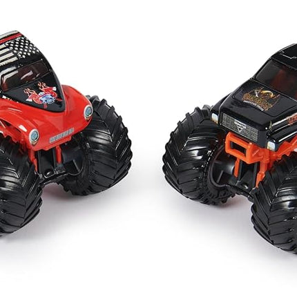 Monster Jam - Original Monster Jam Pack of Two with Authentic Monster Trucks in Scale 1:64, Crass Stunt Action from 3 Years (Assorted Designs, Random)