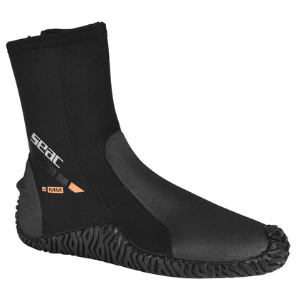 SEAC Basic HD, 5 mm neoprene diving boots with side zip and semi-rigid sole
