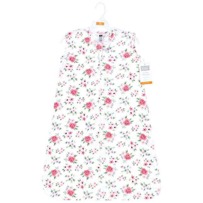 Hudson Baby Unisex Baby Cotton Sleeveless Wearable Sleeping Bag, Sack, Blanket, Vintage Floral, 12-18 Months