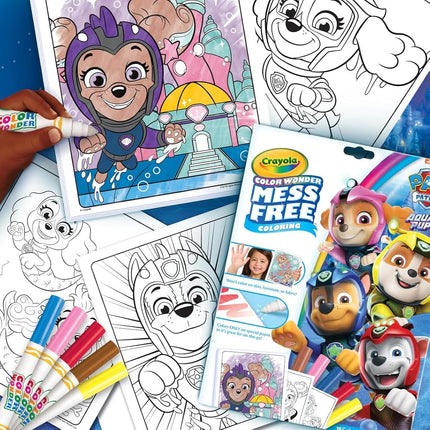 Crayola colour wonder mess colouring set PAW PATROL